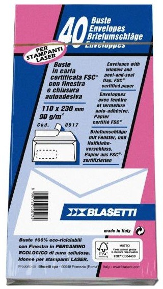 Blasetti Mailpack busta Bianco 40 pz cod. 0517