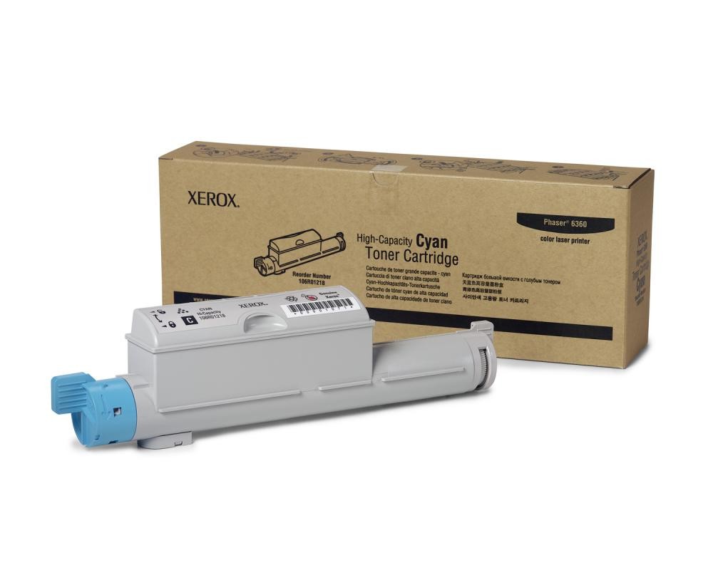 Xerox Cyan High Capacity Toner Cartridge, Phaser 6360 - 106R01218