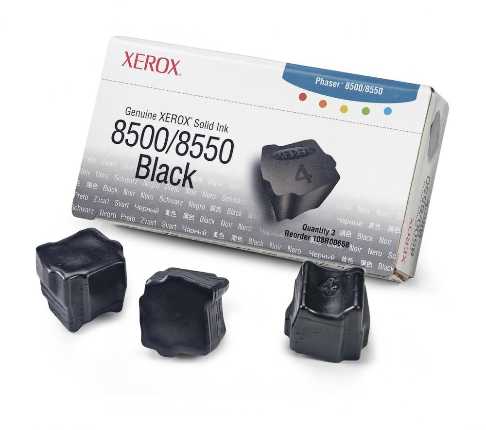 Xerox Black Solid Ink (3 sticks) for Phaser 8500/8550 - 108R00668