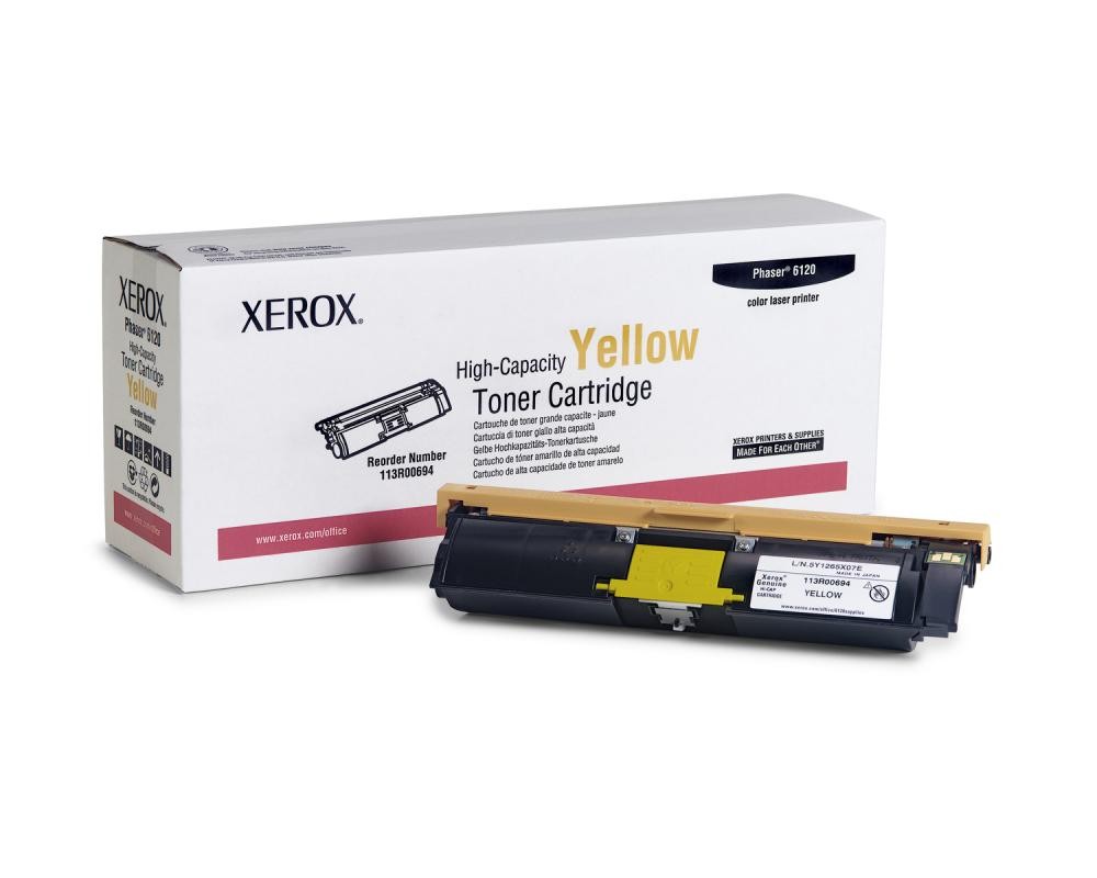 Xerox Yellow Toner Cartridge for Phaser 6120 - 113R00694