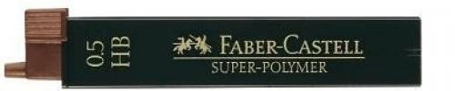 Faber-Castell Mine Super-Polymer 9065  S-HB  tratto 0 5mm duro  nero e intenso  resistenti alla rottura  adatte ad ogni portamine (conf.12) - 120500