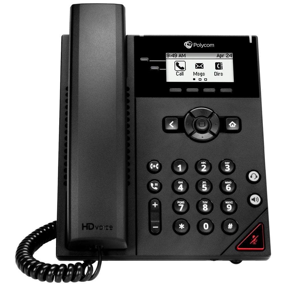 POLY 150 telefono IP Nero 2 linee LCD cod. 2200-48810-025