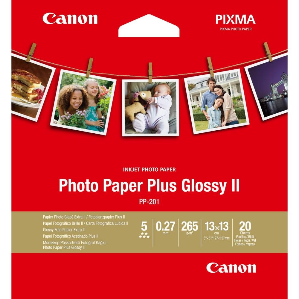 Canon Carta fotografica Plus Glossy II PP-201 5x5" - 20 fogli cod. 2311B060