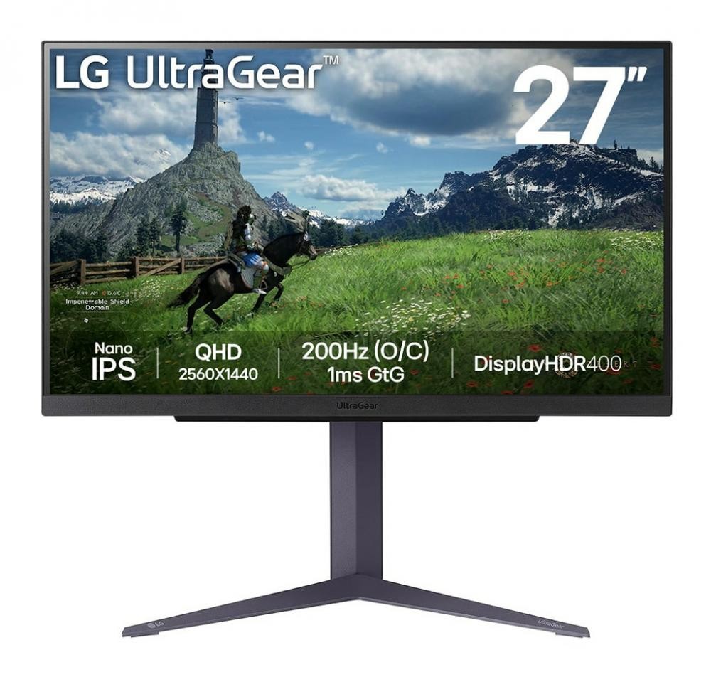 LG 27GS85Q-B Monitor PC 68,6 cm (27") 2560 x 1440 Pixel Quad HD Nero, Grigio, Viola cod. 27GS85Q-B.AEK