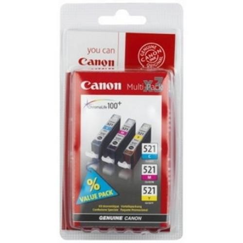 Canon Cartucce colore multipack CLI-521 C/M/Y cod. 2934B010