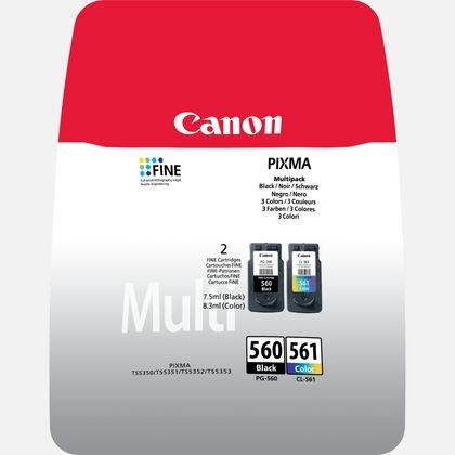 Canon Multipack con cartucce di inchiostro nero PG-560 e a colori CL-561 cod. 3713C006
