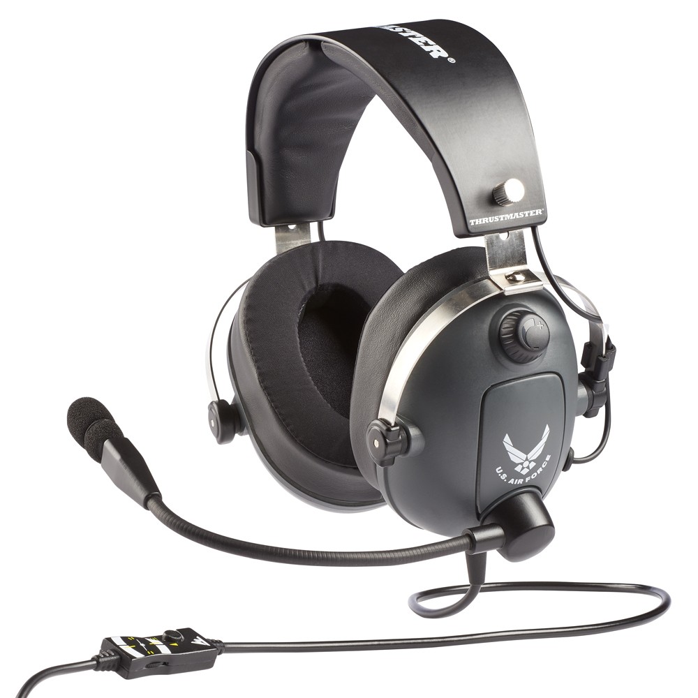 Thrustmaster T.Flight U.S. Air Force Cuffie Cablato A Padiglione Aviazione Nero, Grigio cod. 4060196
