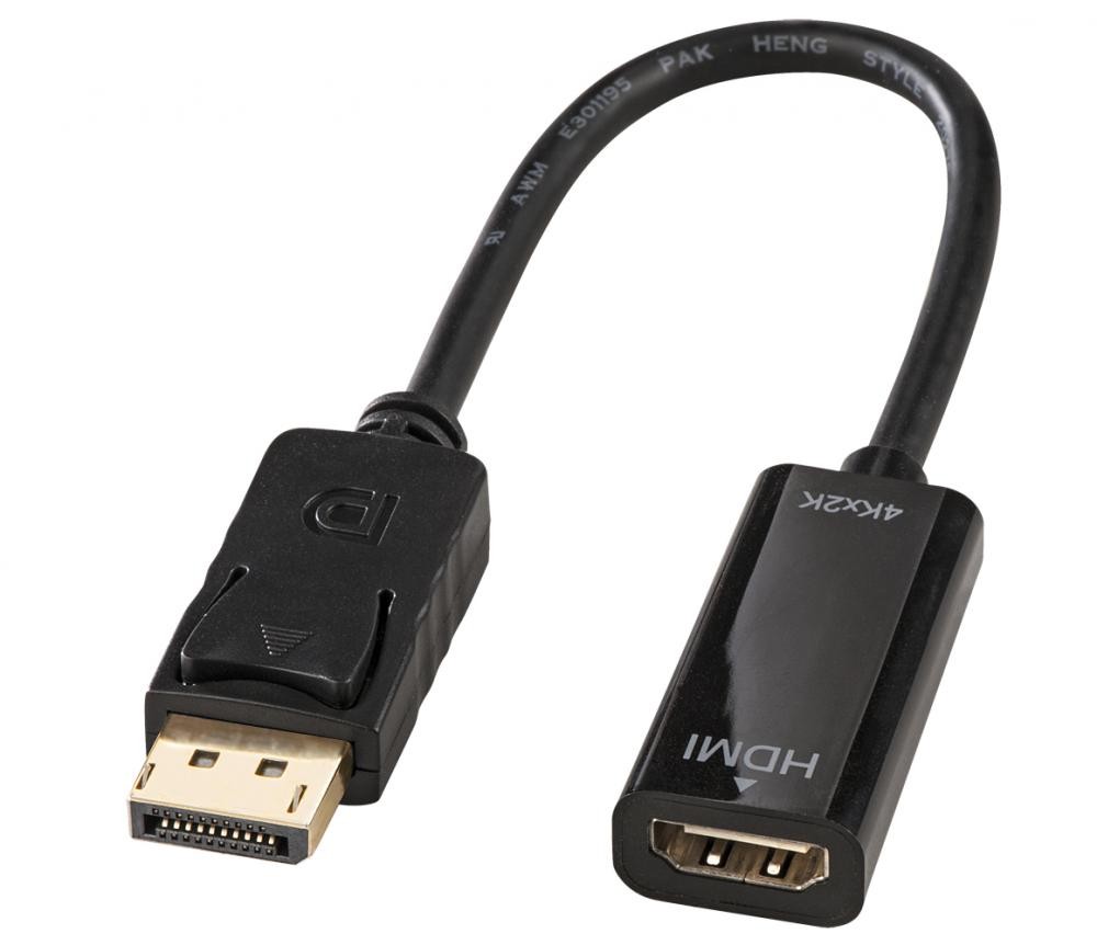 Lindy 41718 cavo e adattatore video 0,15 m DisplayPort HDMI Nero cod. 41718