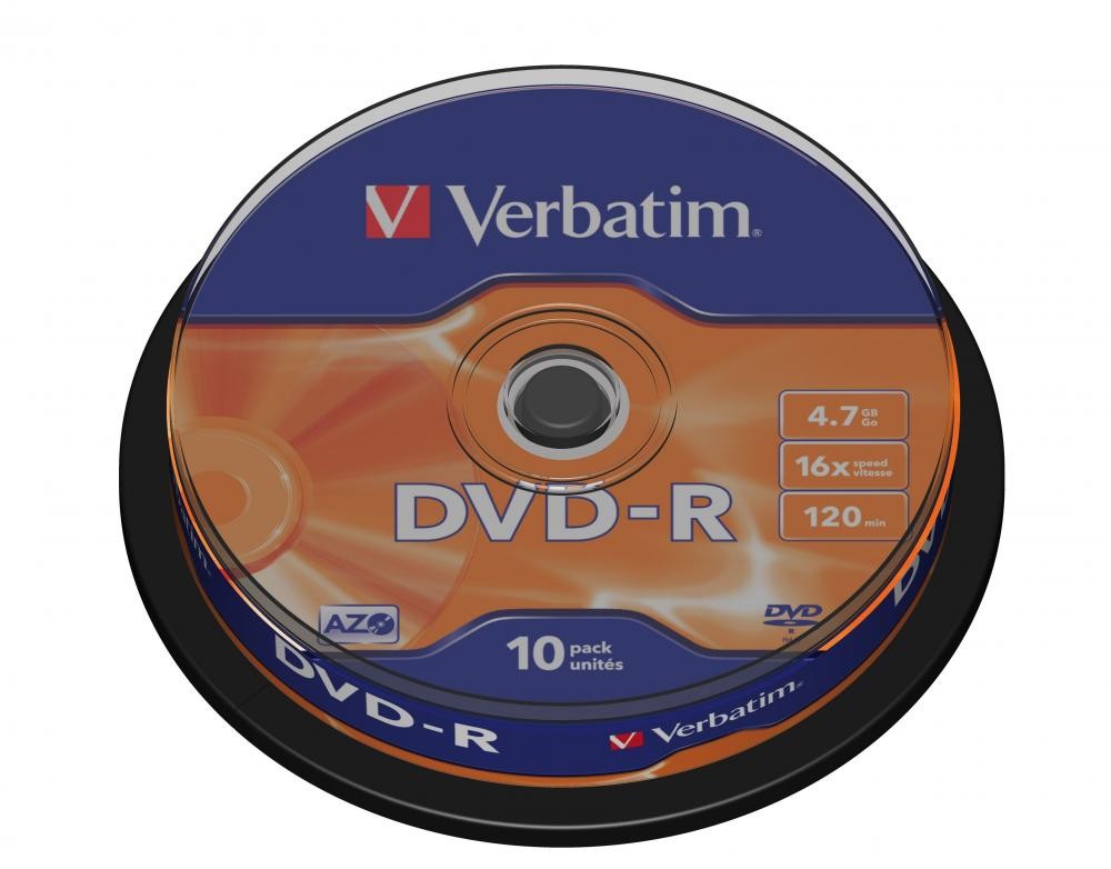 Verbatim DVD-R Matt Silver 4,7 GB 10 pz cod. 43523