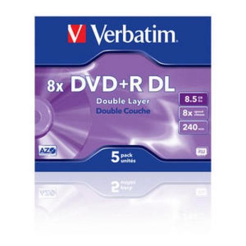 Verbatim DVD+R Double Layer Matt Silver 8x - 43541/5