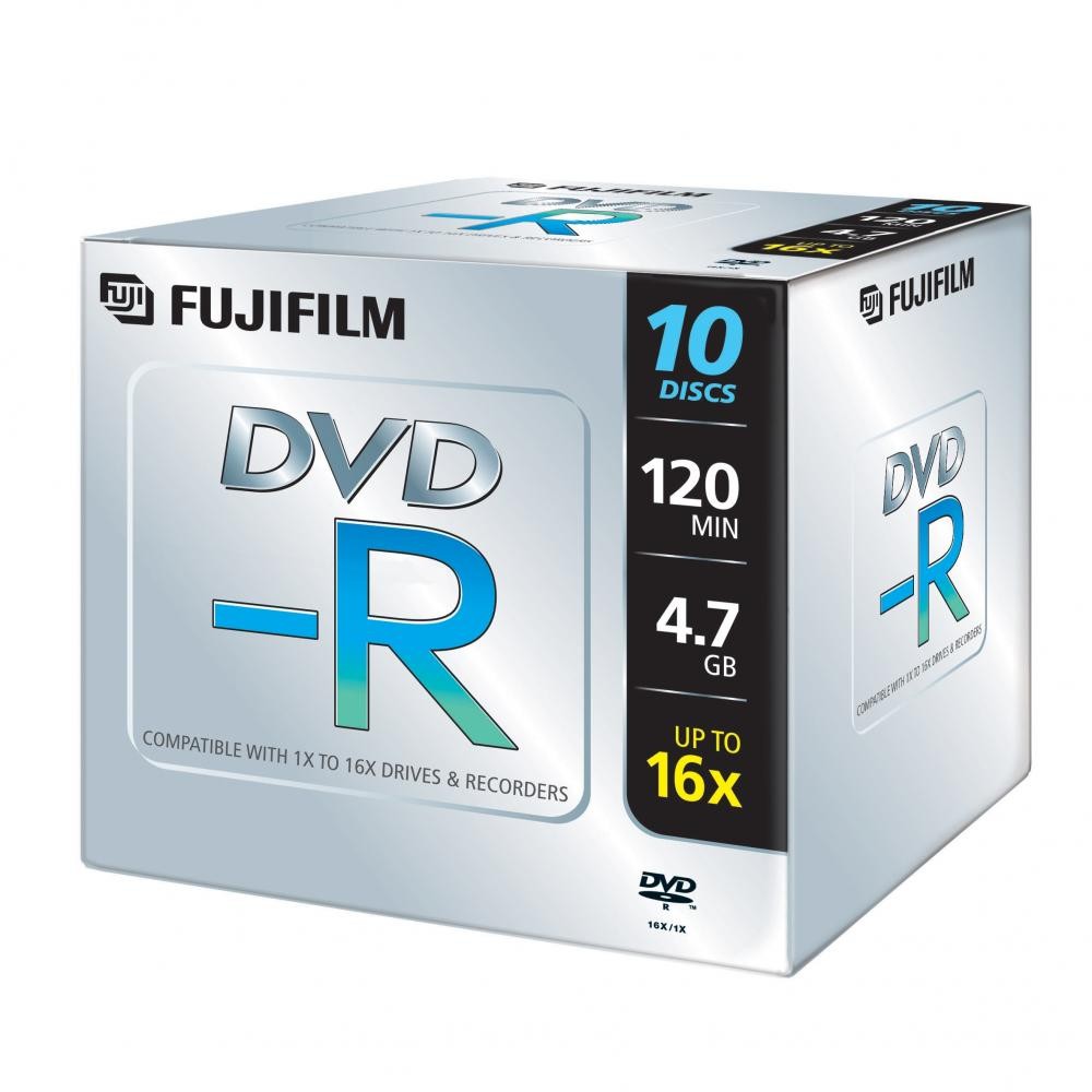Fujifilm DVD-R 4,7Gb jewelcase 16x 10-pack 10 pz cod. 47586