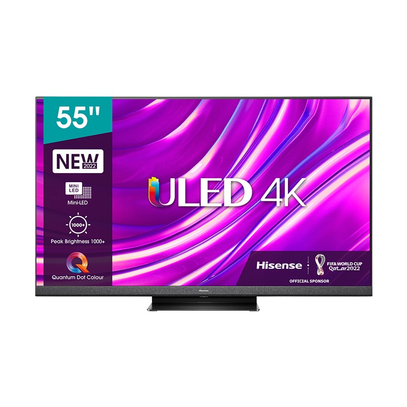 Hisense ULED Series TV Mini-LED QLED Ultra HD 4K 55â€ 55U82HQ Smart TV, Wifi, Full Array Local Dimming, HDR Dolby Vision IQ, Quantum Dot Colour, Game Mode PRO 120Hz, Dolby Atmos cod. 55U82HQ