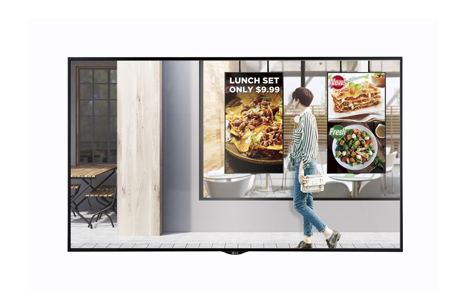 LG 55XS2E-B visualizzatore di messaggi Pannello piatto per segnaletica digitale 139,7 cm (55") LCD 2500 cd/m² Full HD Nero Web OS 24/7 cod. 55XS2E-B
