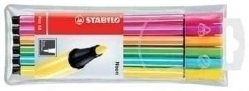 STABILO Pennarello Premium - Pen 68 - Astuccio da 6 - Colori fluo cod. 6806-1