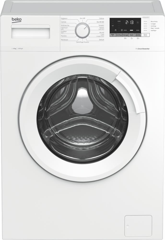 Beko WUX81232WI/IT lavatrice Caricamento frontale 8 kg 1200 Giri/min Bianco cod. 7000840035