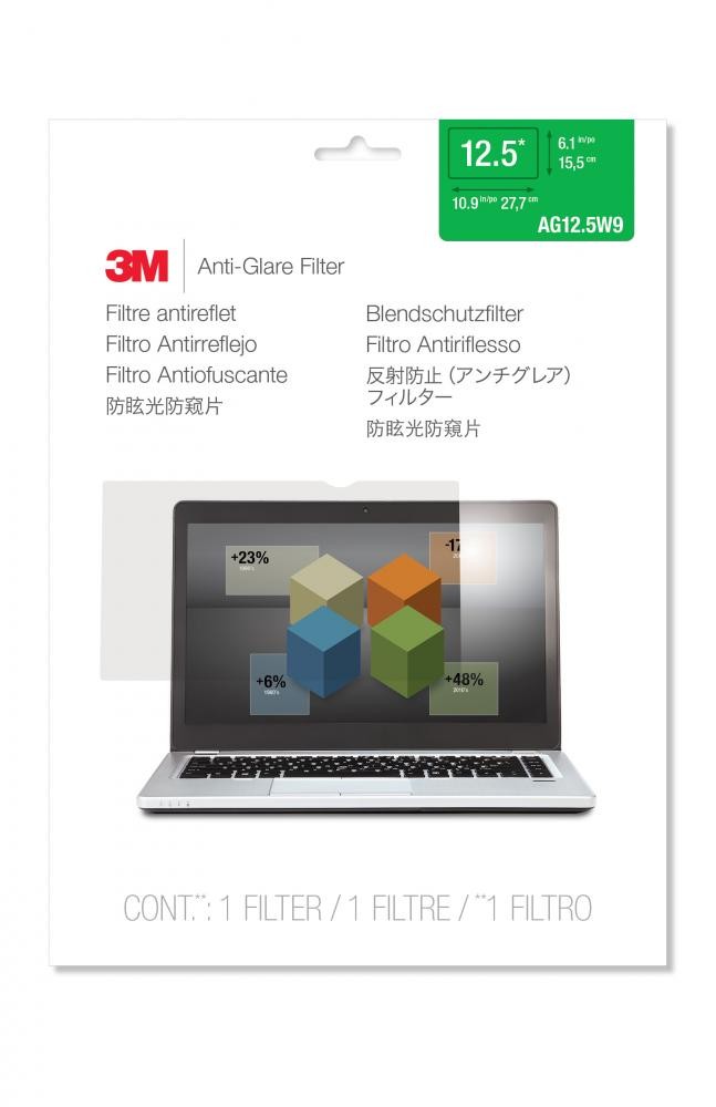 3M Filtro antiriflesso per laptop widescreen da 12,5" cod. 7100028685