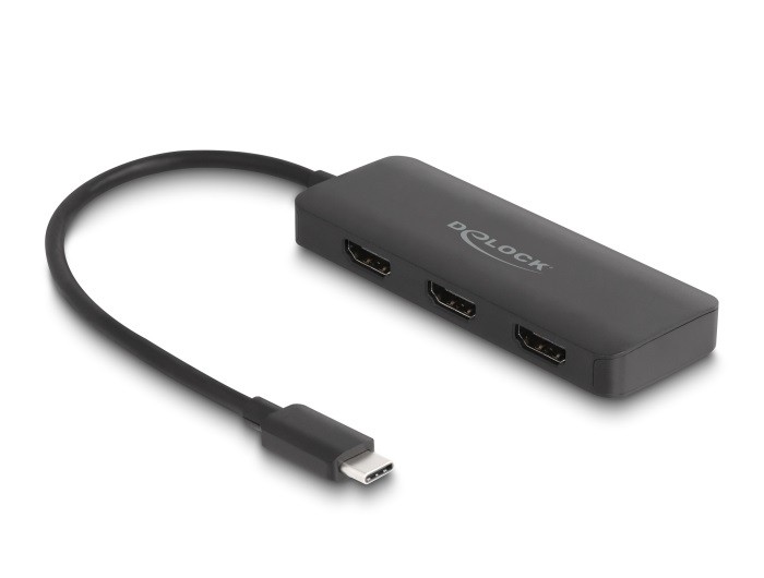 DeLOCK Splitter USB Type-C (DP Alt Mode) per 3 x HDMI MST 4K 60 Hz cod. 88040