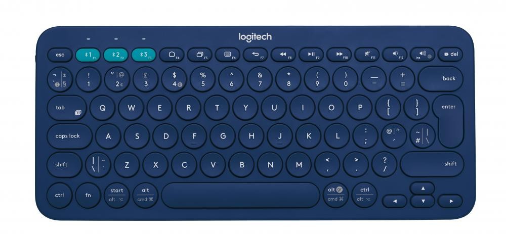 Logitech K380 Multi-Device tastiera Bluetooth QWERTY Inglese Blu cod. 920-007581