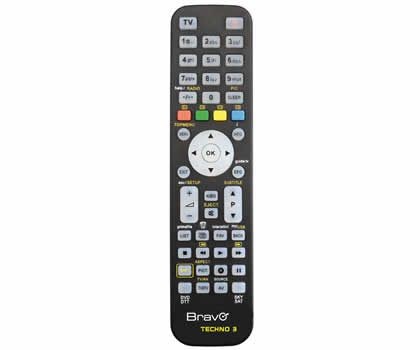Bravo TECHNO 3 telecomando IR Wireless DTT, DVD/Blu-ray, SAT, TV, VCR Pulsanti cod. 92602666