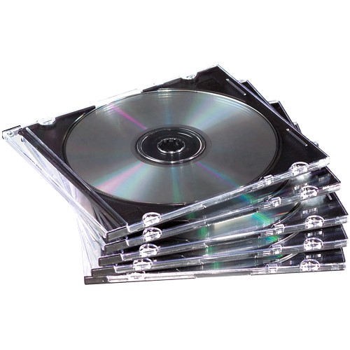 Fellowes 98316 custodia CD/DVD Custodia Jewel 1 dischi Nero, Trasparente cod. 98316