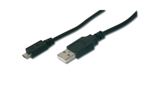 Digitus DIGITUS CAVO USB 2.0, A/MICRO B, M/M, NERO, 1MT - AK112001