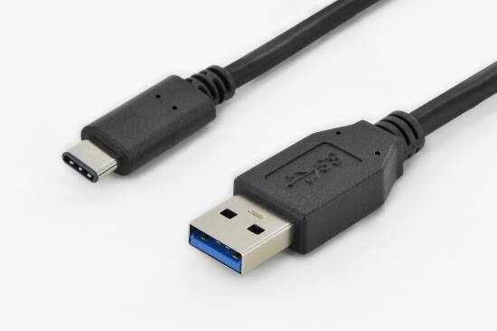 Digitus DK-300136-010S cavo USB 1 m USB 3.2 Gen 1 (3.1 Gen 1) USB C USB A Nero cod. AK300136010S
