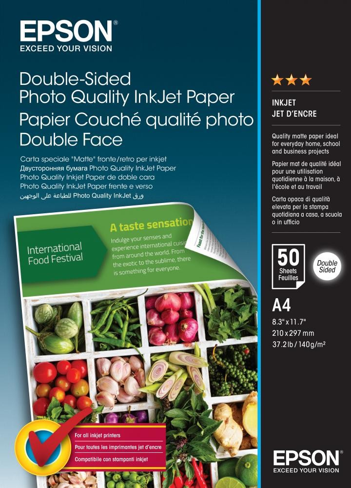 Epson Double-Sided Photo Quality Inkjet Paper - A4 - 50 Sheets cod. C13S400059