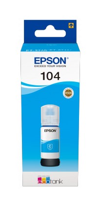 Epson 104 EcoTank Cyan ink bottle cod. C13T00P240