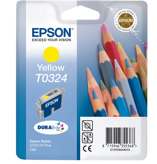 Epson T0324 Yellow DURABrite Ink Cartridge (Pencils) - C13T03244010