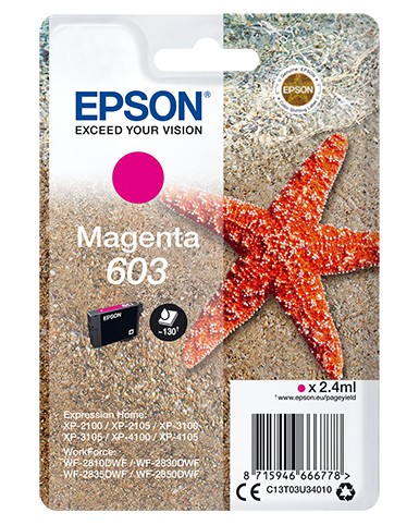 Epson Singlepack Magenta 603 Ink cod. C13T03U34010