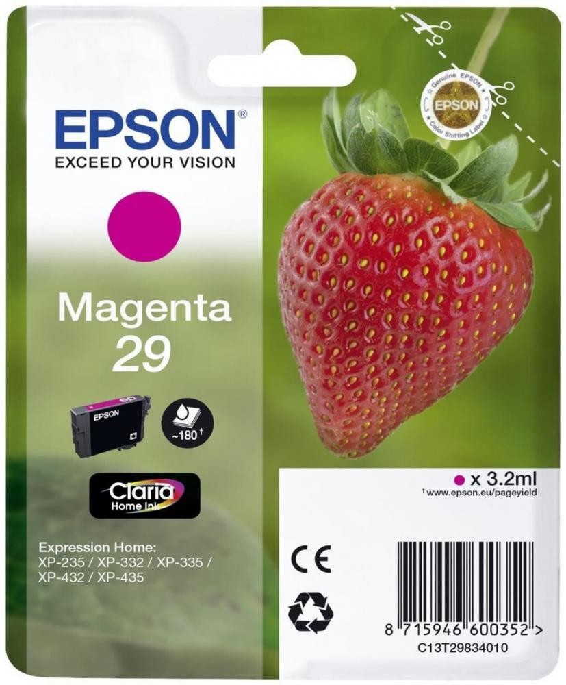 Epson Strawberry Cartuccia Fragole Magenta Inchiostri Claria Home 29 cod. C13T29834012
