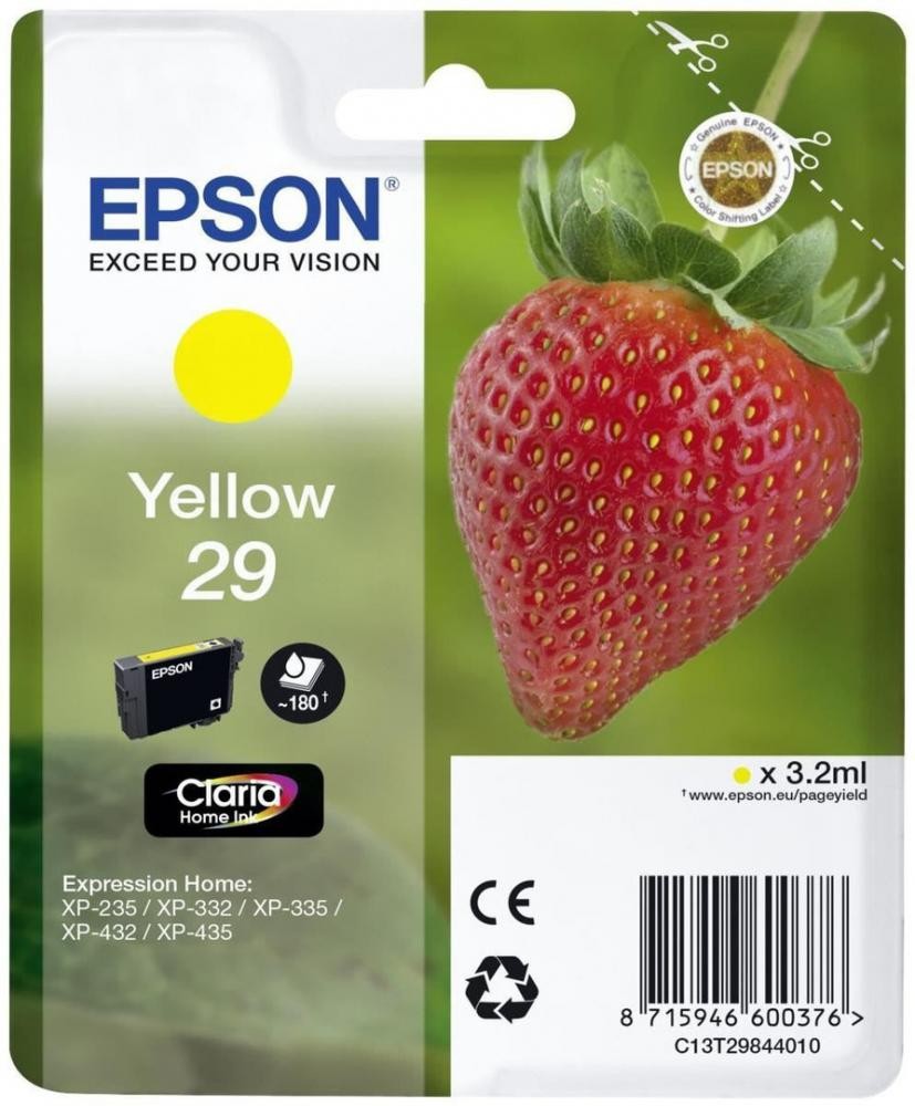 Epson Strawberry Cartuccia Fragole Giallo Inchiostri Claria Home 29 cod. C13T29844022