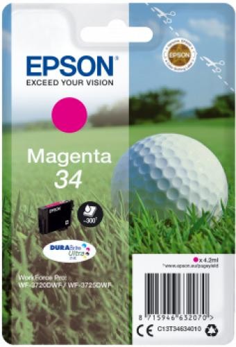 Epson Golf ball Singlepack Magenta 34 DURABrite Ultra Ink cod. C13T34634010