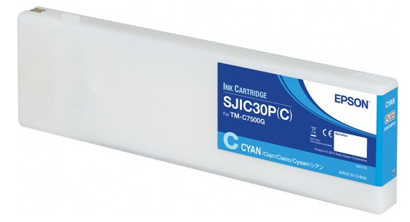 Epson SJIC30P(C): Ink cartridge for ColorWorks C7500G (Cyan) cod. C33S020640