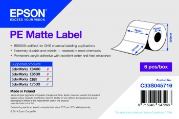 Epson PE Matte 76mm x 127mm, 960 - C33S045716
