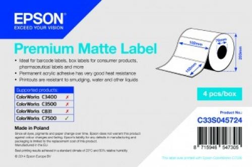 Epson Premium Matte Label - Die-cut Roll: 102mm x 51mm, 2310 labels cod. C33S045722