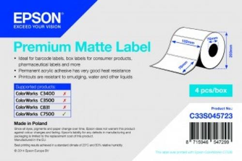Epson Premium Matte Label - Die-cut Roll: 102mm x 76mm, 1570 labels cod. C33S045723