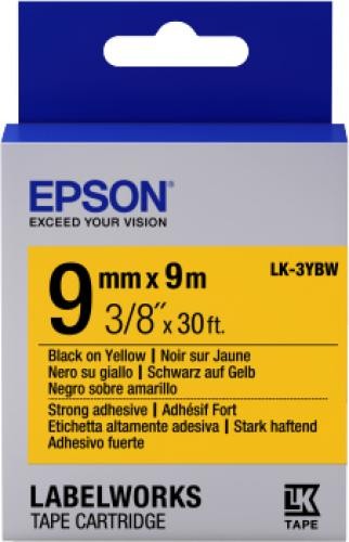 Epson Nastro fondo Pastello Giallo per testo Nero, altamente adesivo 9/9 LK-3YBW cod. C53S653005