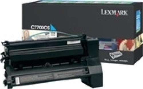Lexmark Cyan Return Program Print Cartridge for C770/C772 - C7700CS