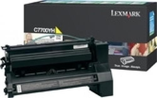 Lexmark Yellow High Yield Return Program Print Cartridge for C770/C772 cartuccia toner Originale Giallo cod. C7700YH
