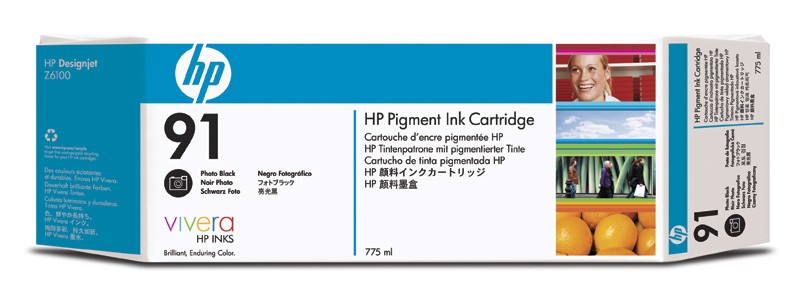 HP 91 775-ml Pigment Photo Black Ink Cartridge - C9465A