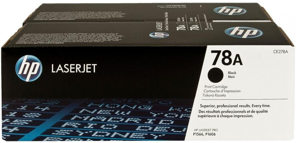 HP Confezione da 2 cartucce originali di Toner nero LaserJet 78A cod. CE278AD