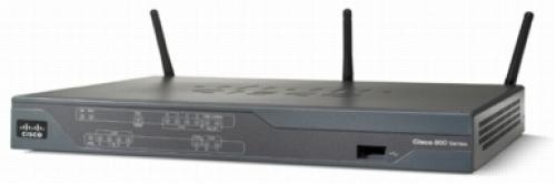 Cisco 881 router wireless Fast Ethernet Nero, Blu cod. CISCO881W-GN-E-K9