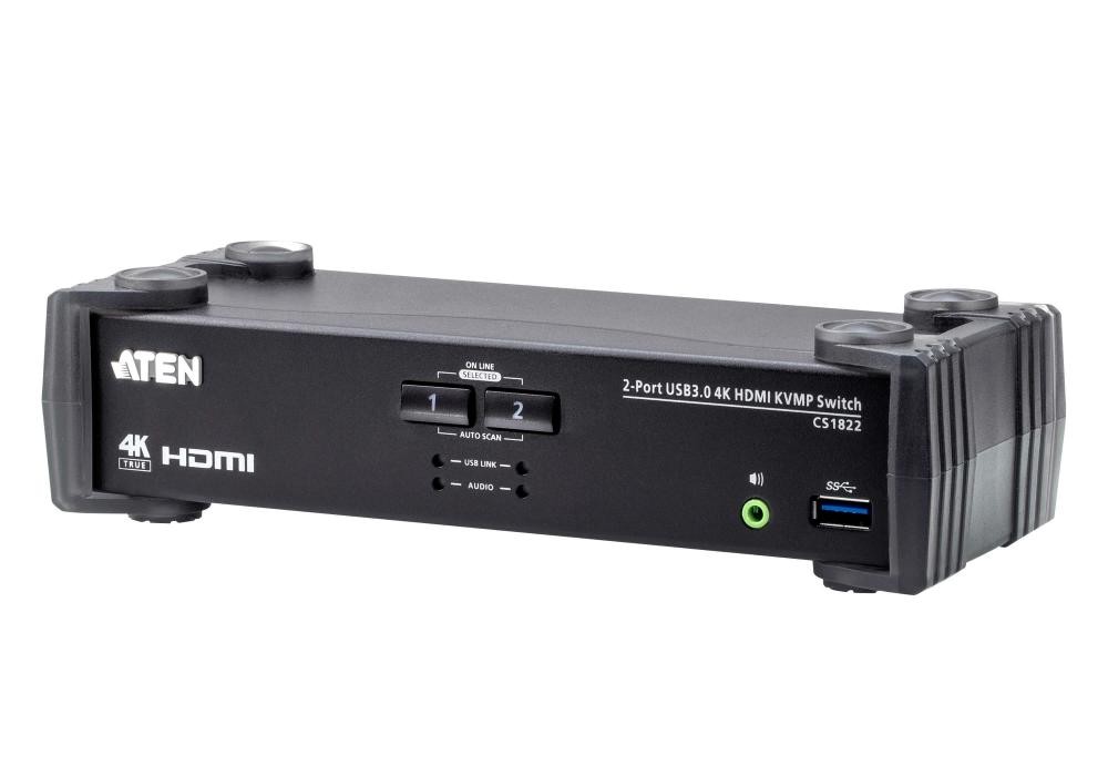 ATEN Switch USB 3.0 4K HDMI KVMP™ a 2 porte con Modalità mixer audio cod. CS1822-AT-G