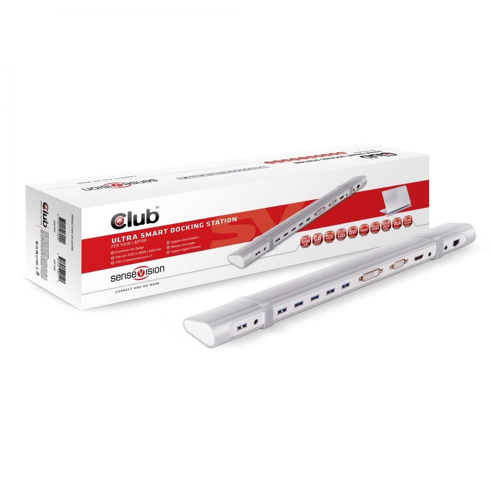 CLUB3D The Club 3D USB 3.1 Gen 1 Ultra Smart Docking station cod. CSV-3242HDA