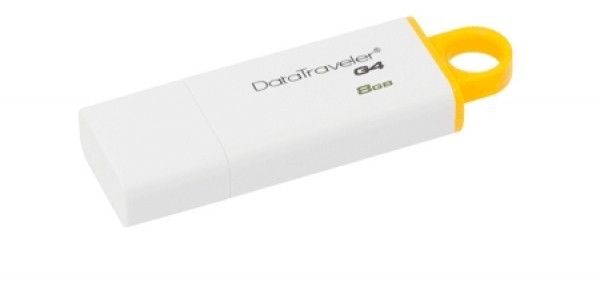 Kingston Technology DataTraveler G4 8GB 8GB USB 3.0 (3.1 Gen 1) Type-A White,Yellow USB flash drive cod. DTIG4/8GB
