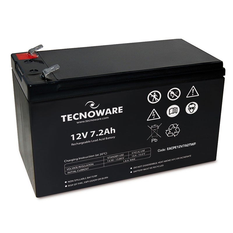 Tecnoware EACPE12V7A2TWP batteria UPS Polimero 12 V 7,2 Ah cod. EACPE12V7A2TWP