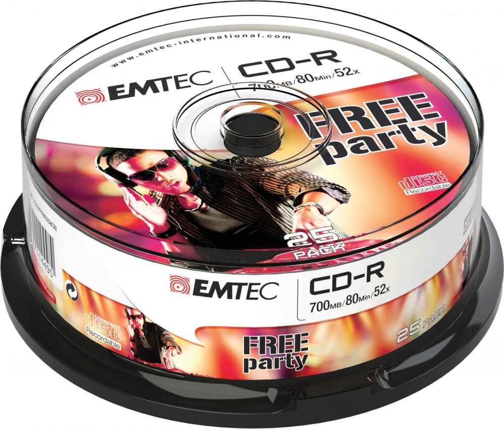 Emtec ECOC802552CB CD vergine CD-R 700 MB 25 pz cod. ECOC802552CB
