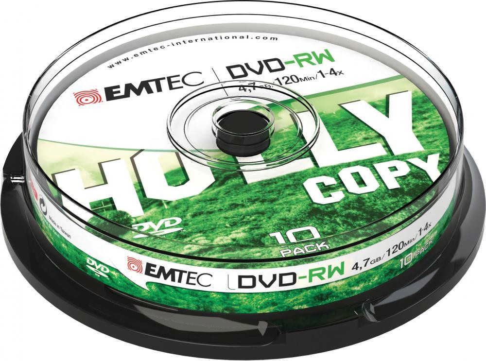 Emtec ECOVRW47104CB DVD vergine 4,7 GB DVD-RW 10 pz cod. ECOVRW47104CB