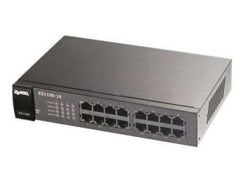 Zyxel ES1100-16P Non gestito L2 Supporto Power over Ethernet (PoE) Grigio cod. ES1100-16P-EU0102F